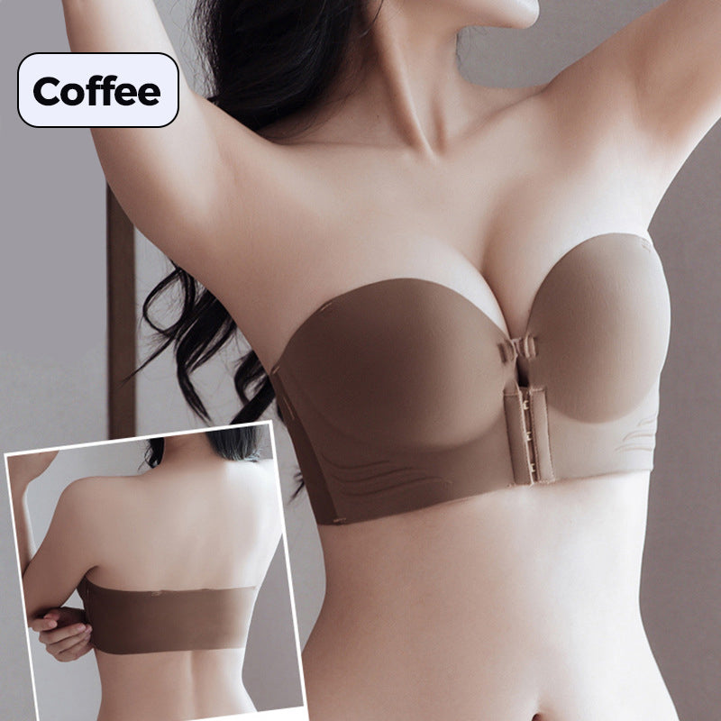 Women's Non-Slip Front Closure Strapless Bra