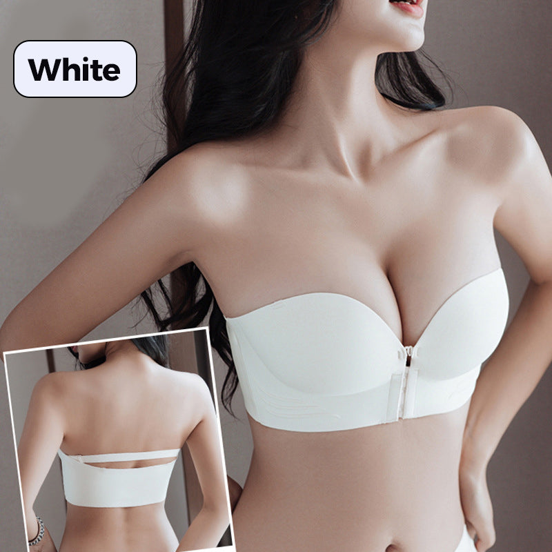 Women's Non-Slip Front Closure Strapless Bra